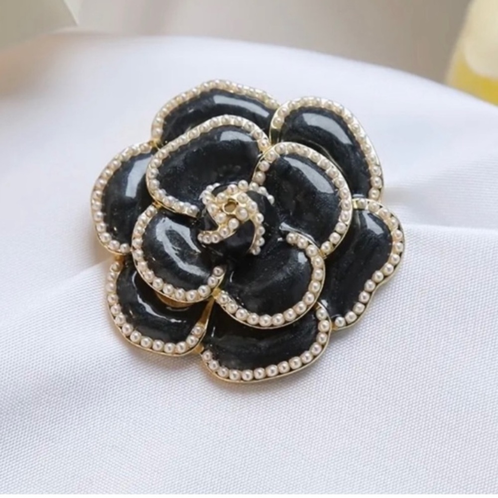 New Camelia Flower Brooch Pin